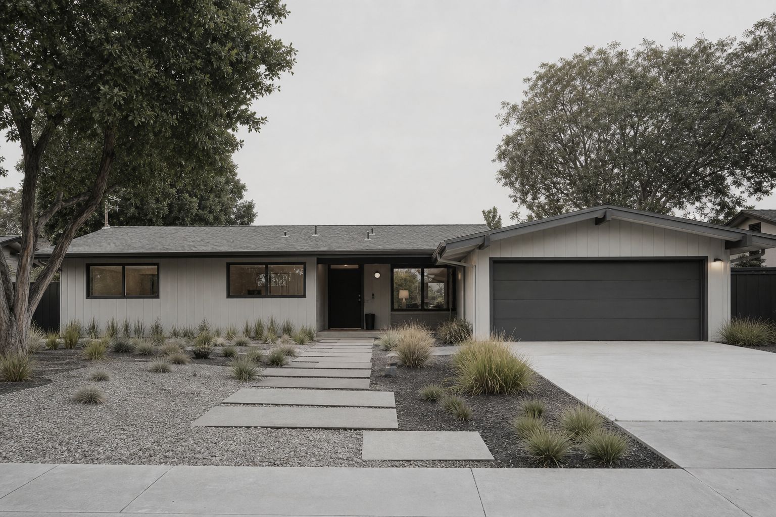 Concept image of a mid-century ranch home in Mountain View