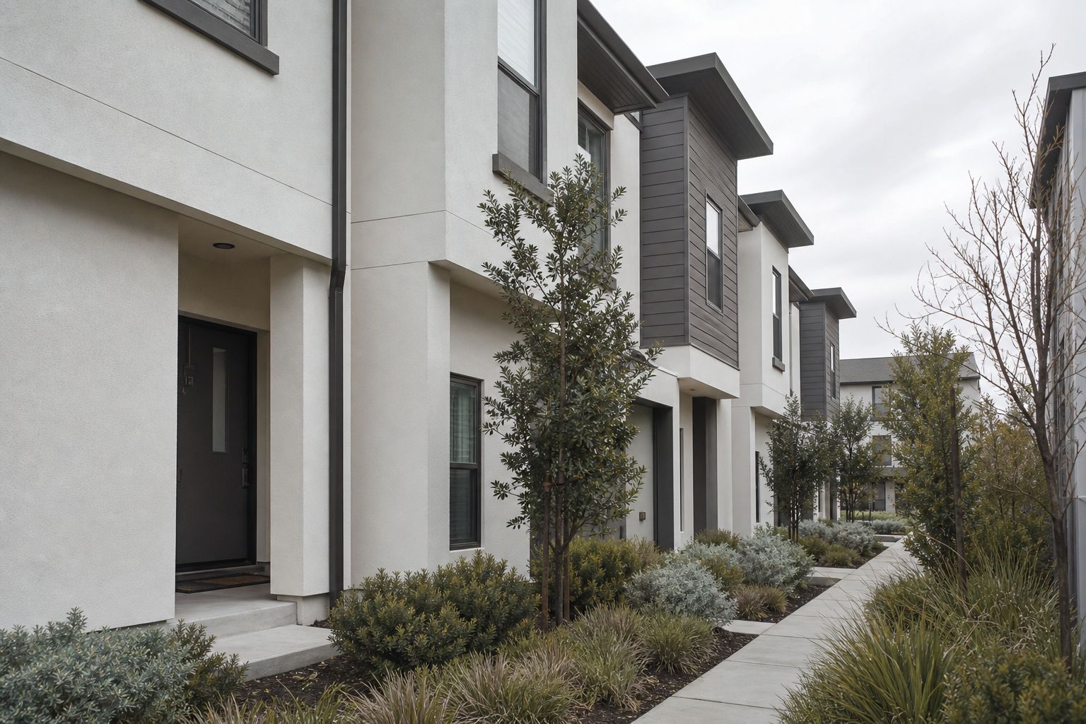 Concept image of modern townhomes in Sunnyvale